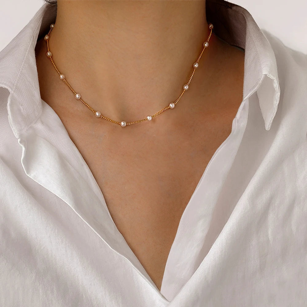 Pearl Choker Necklace for Women