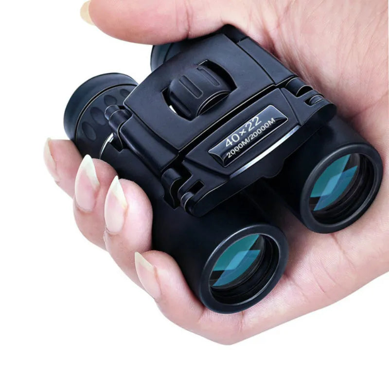 40x22 HD Powerful Binoculars - Long Range Folding Mini Telescope for Hunting, Sports, Outdoor Camping, and Travel