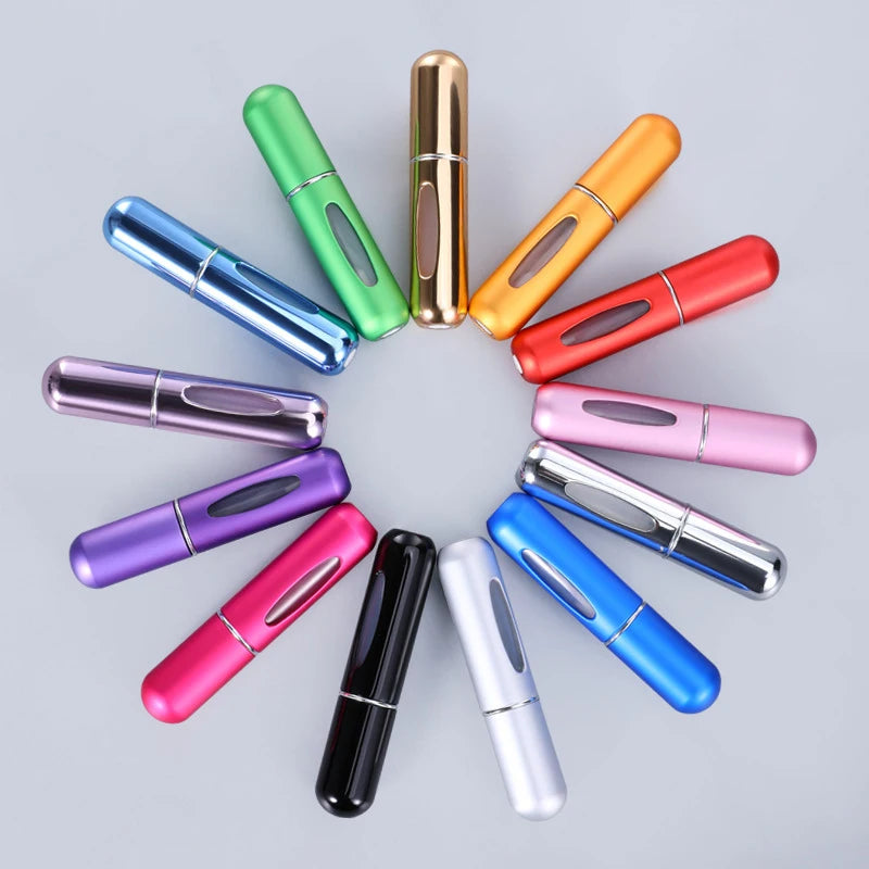 5ml Portable Atomizer Spray Bottle - Aluminum, Refillable, Travel-size
