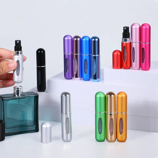 5ml Portable Atomizer Spray Bottle - Aluminum, Refillable, Travel-size