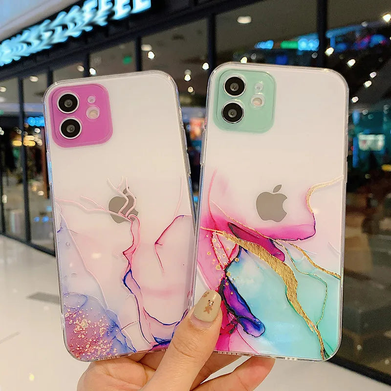 Watercolor Painting Phone Case For iPhone 12 Pro 11 Pro Max X XR XS Max 7 8 6s Plus SE 2020