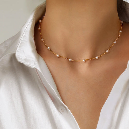 Pearl Choker Necklace for Women