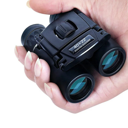 40x22 HD Powerful Binoculars - Long Range Folding Mini Telescope for Hunting, Sports, Outdoor Camping, and Travel
