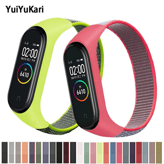 Nylon Sports Loop Bracelet Strap for Xiaomi Mi Band 3/4/5/6